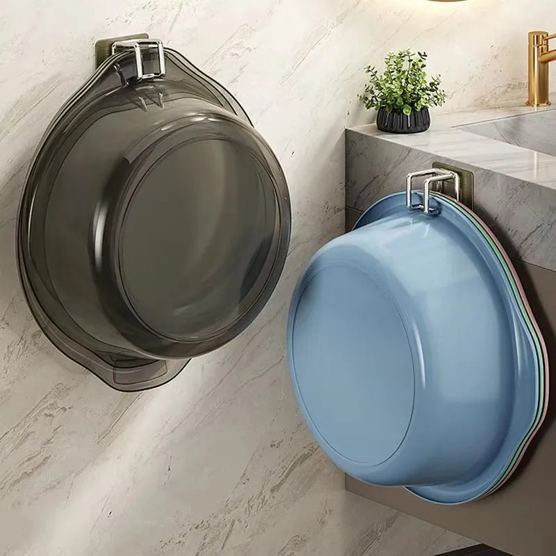 1/2pcs Stainless Steel Washbasin Hook Punch-Free Bathroom Rack