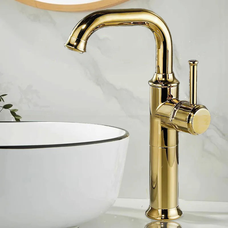 French Vintage Faucet Basin Sink Silver Cold Water