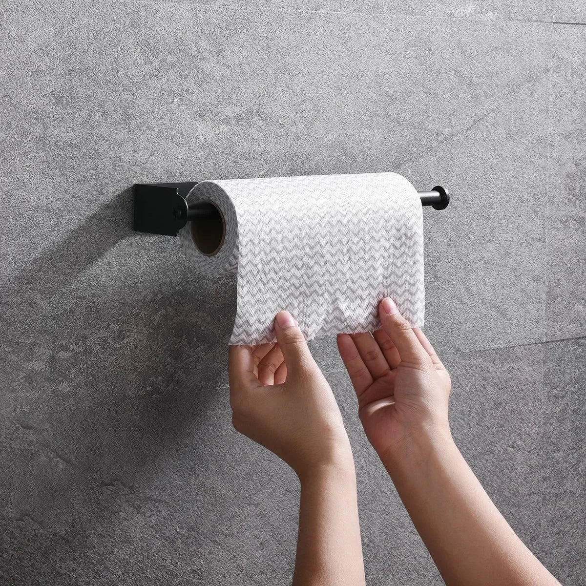 Adhesive Toilet Paper Holder Wall Mount Bathroom Silver