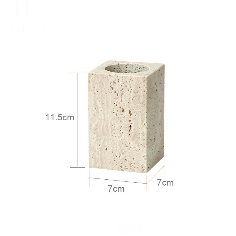 Travertine Bathroom Luxury Soap Dish Soap Dispenser Tissue
