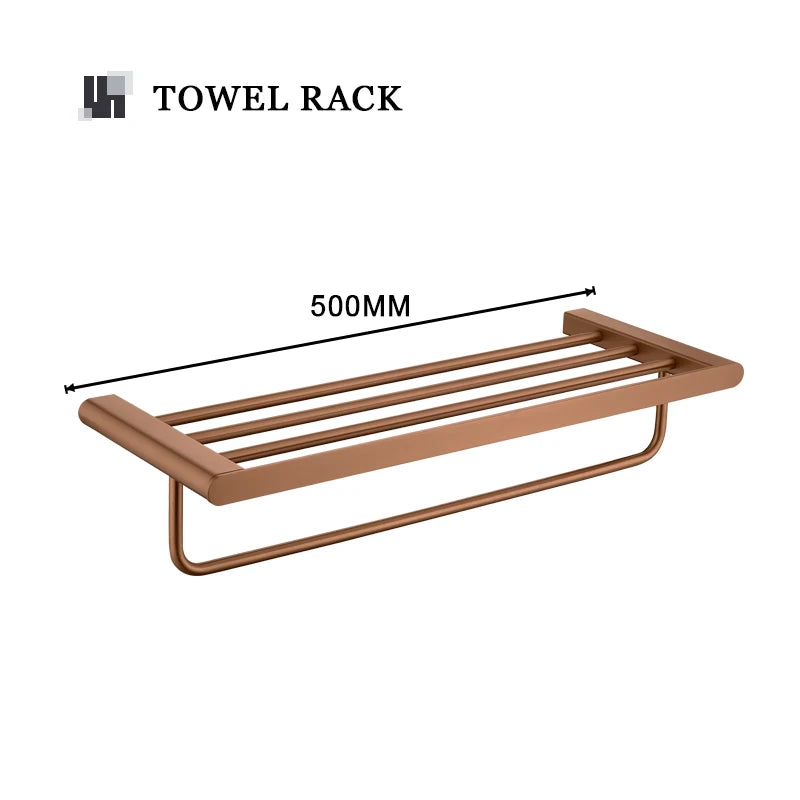 Rose Gold Bathroom Wall Mount Shelf Toilet Bath
