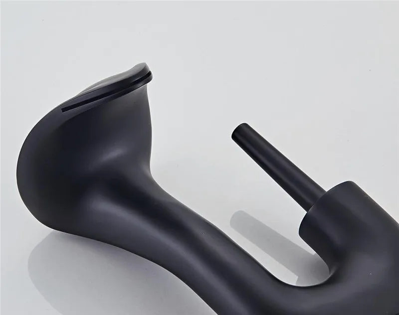 Tuqiu Black Bathroom Faucet Brass Gold Basin Faucet