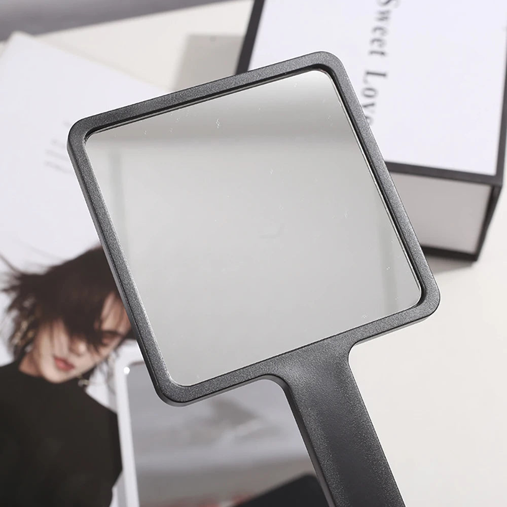 Fashion Universal Square Handheld Makeup Mirror Handle Vanity