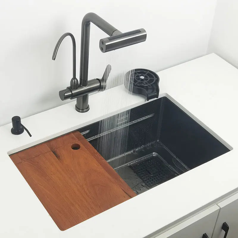 Undermount Or Above Mount Sink Matt Black Nano