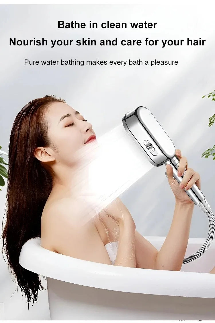 High Pressure Shower Head Modes Adjustable Spray Massage
