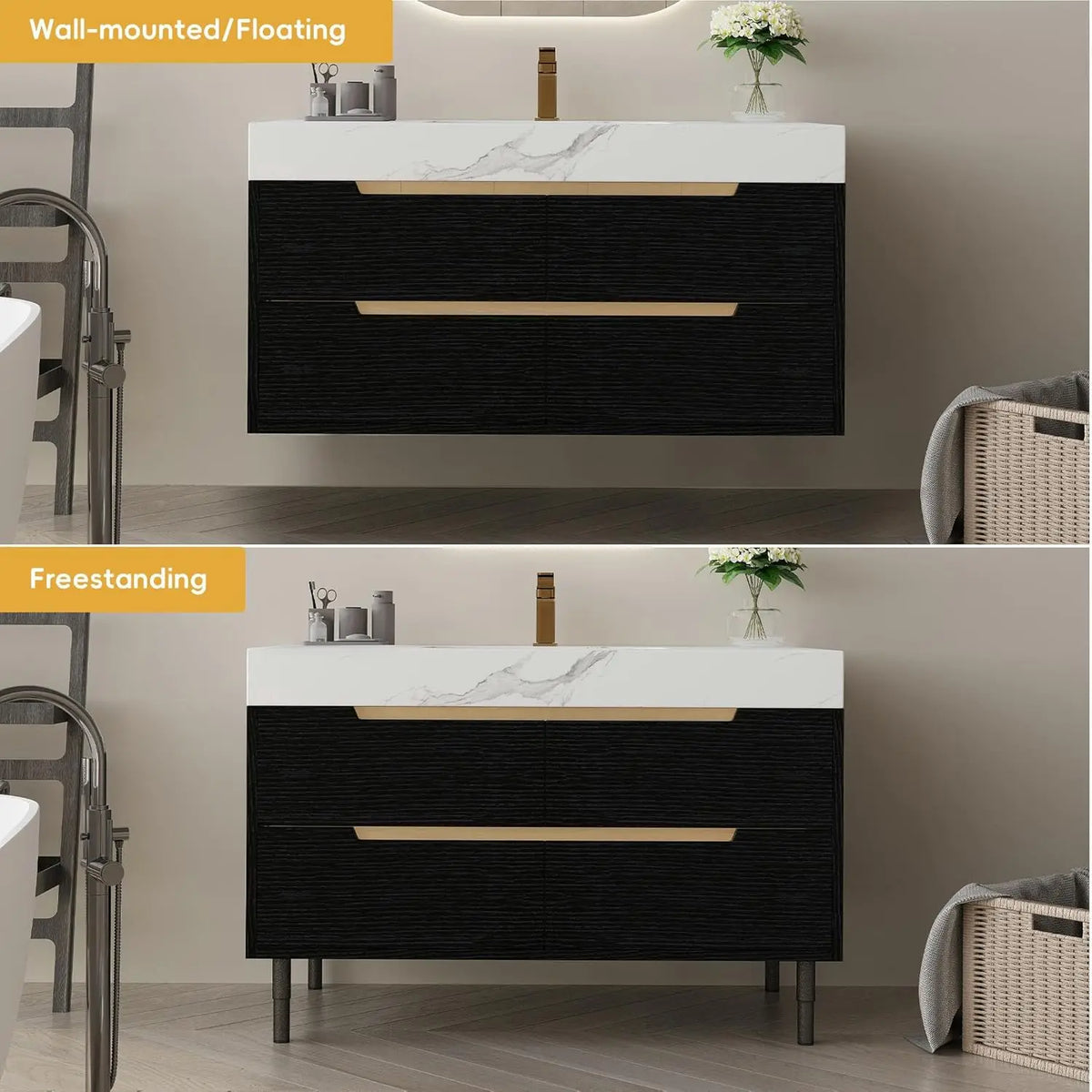36 Modern Bathroom Vanity Ceramic Sink Sintered Stone