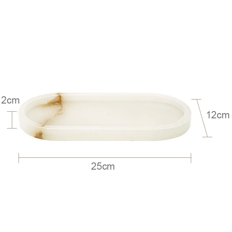 White Onyx Natural Marble Bathroom Elegant Soap Dispenser
