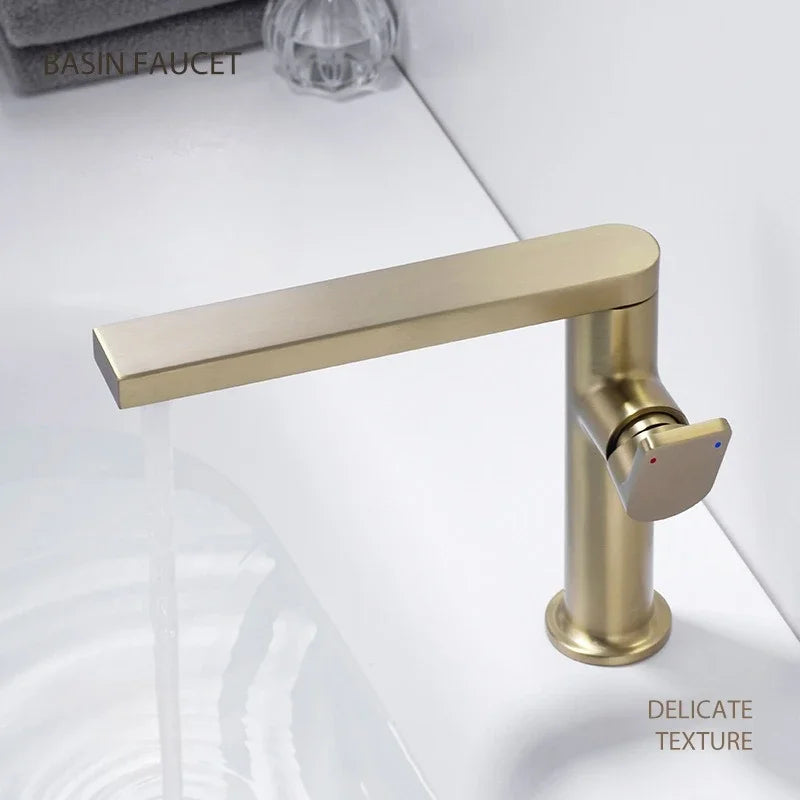 Brass Cold Bathroom Faucet Grey Toilet Vanity Basin
