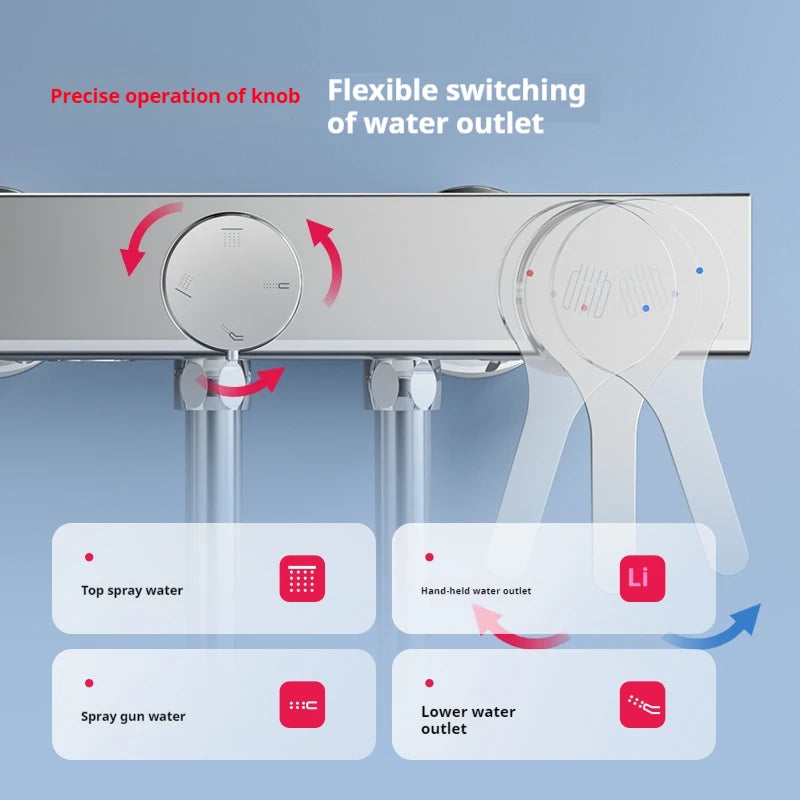 Diiib Large Panel Rain Shower Stainless Steel Combination