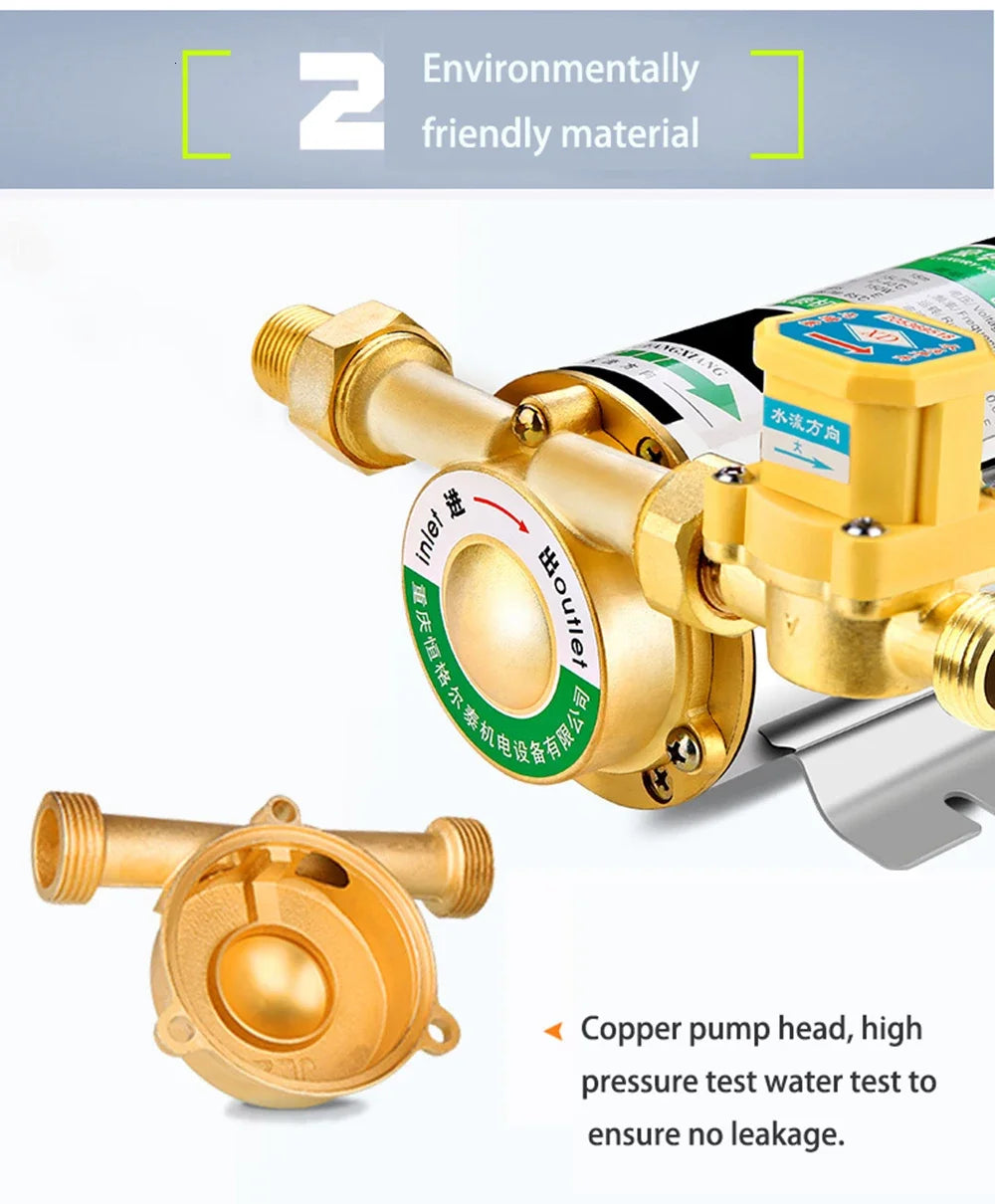 220v Booster Pump Mute Tap Water Pipeline/Heater Automatic