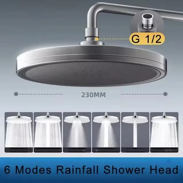 230mm Big Panel Showerhead Mode Supercharge Rainfall Shower