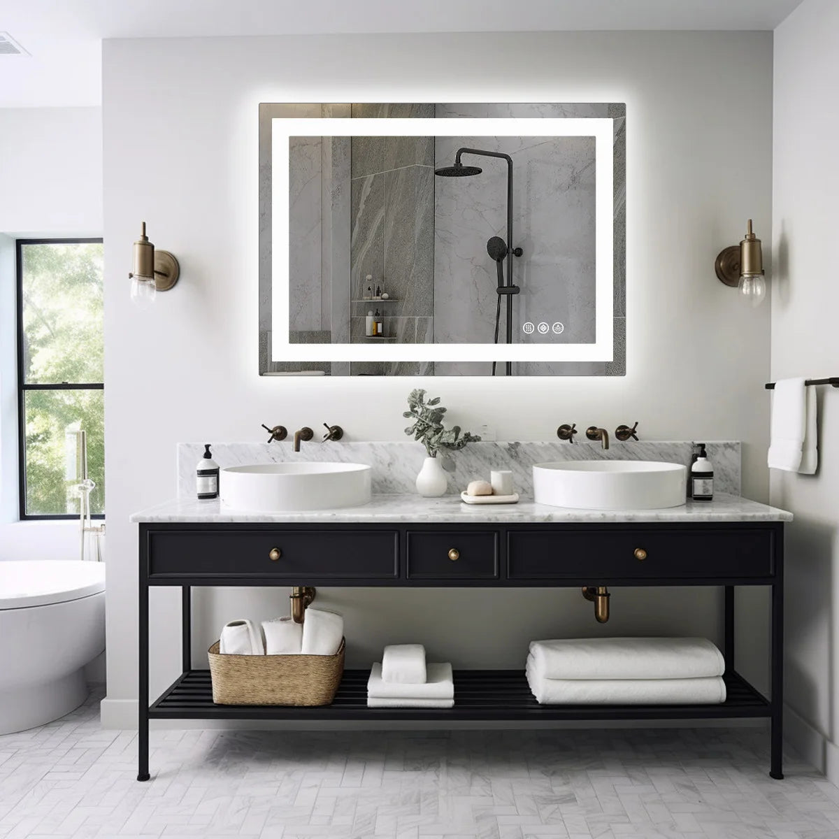 Jhk 36 24 Led Bathroom Vanity Mirror Wall