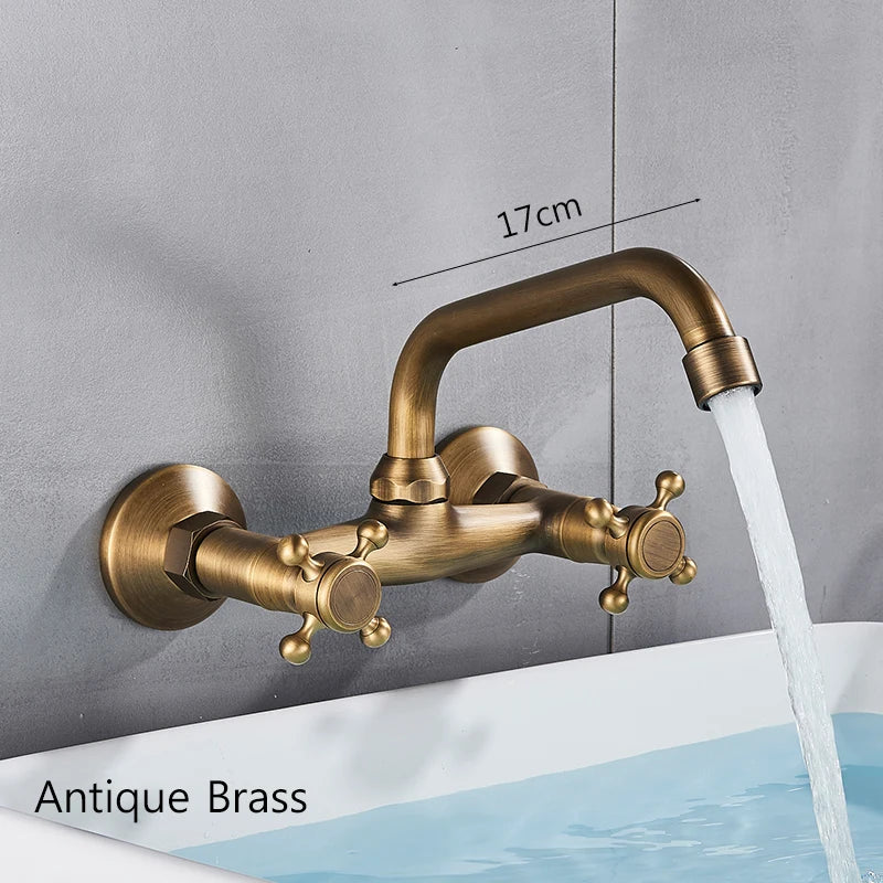 Bathroom Basin Faucet Wall Mounted 360 Degree Rotate