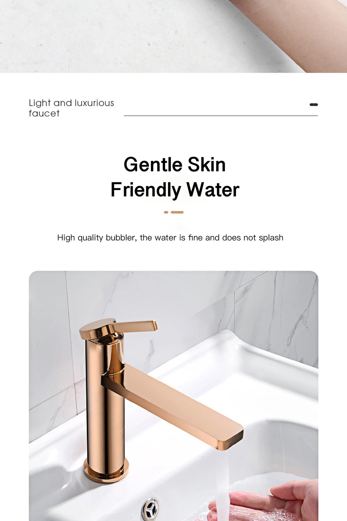 Aitana Modern Brass Black Bathroom Faucet Simple Design
