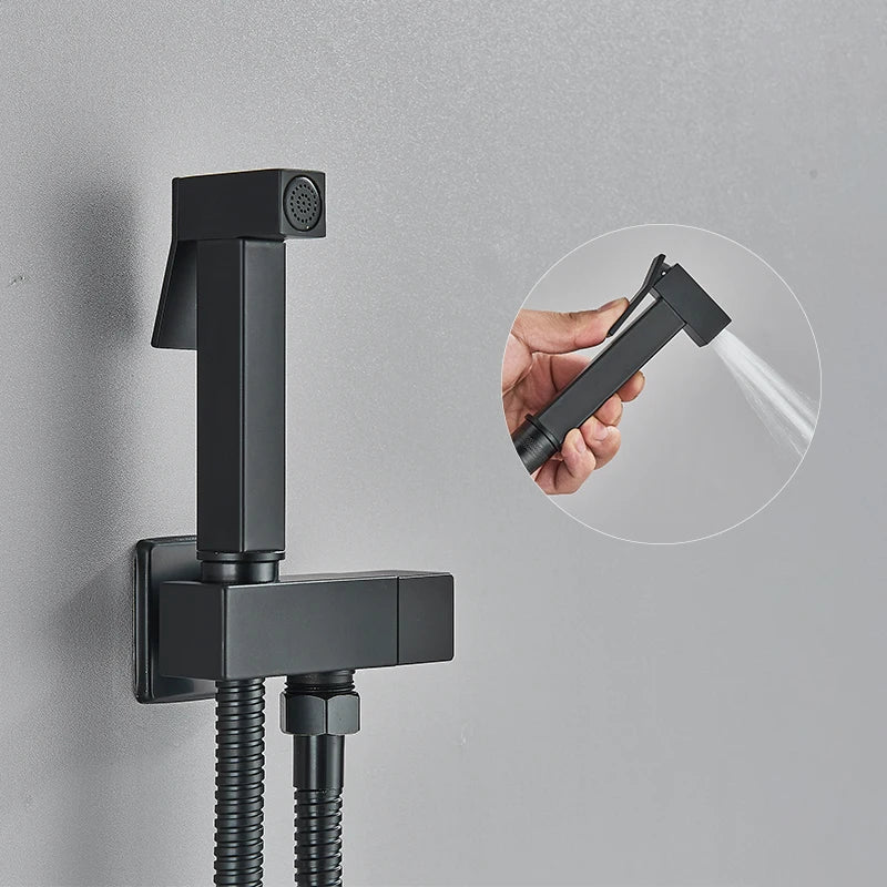 Brass Bidet Faucet Cold Water Tap Handheld Bidet