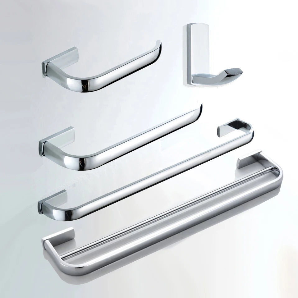 Polished Chrome Brass Square Bathroom Bath Hardware Towel