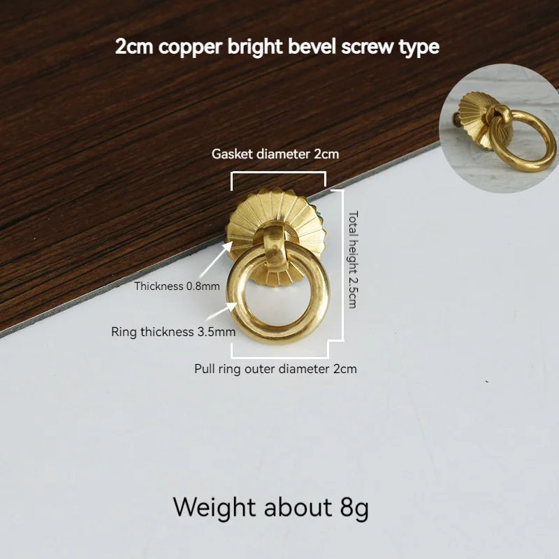 Chinese Medicine Cabinet Circular Ring Tea Can Pull