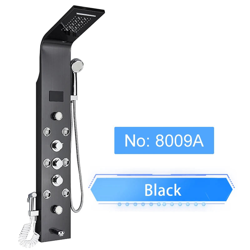 Shinesia Led Shower Panel Rainfall Bathroom Column Mixer