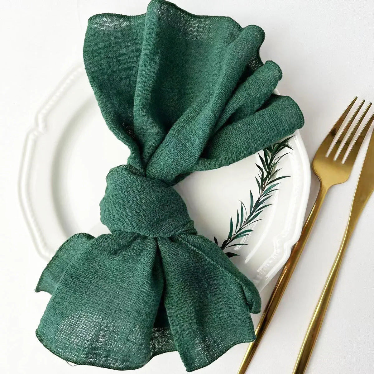 50pcs Handmade Gauze Napkins 30x30cm Cotton Cloth Napkins