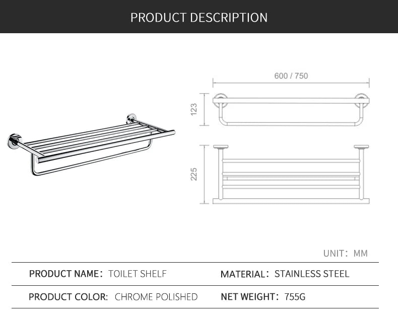 Sanluois High Quality Sus 304 Stainless Steel Bathroom