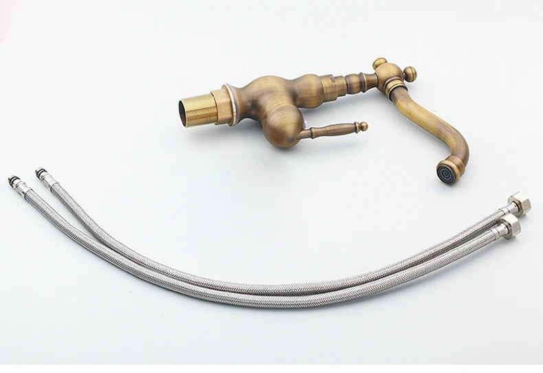 Bathroom Sink Faucet Antique Bronze 360 Degree Turn
