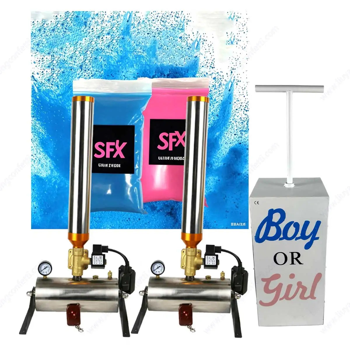 Tnt Gender Reveal Electric Cannon Confetti Color Smoke