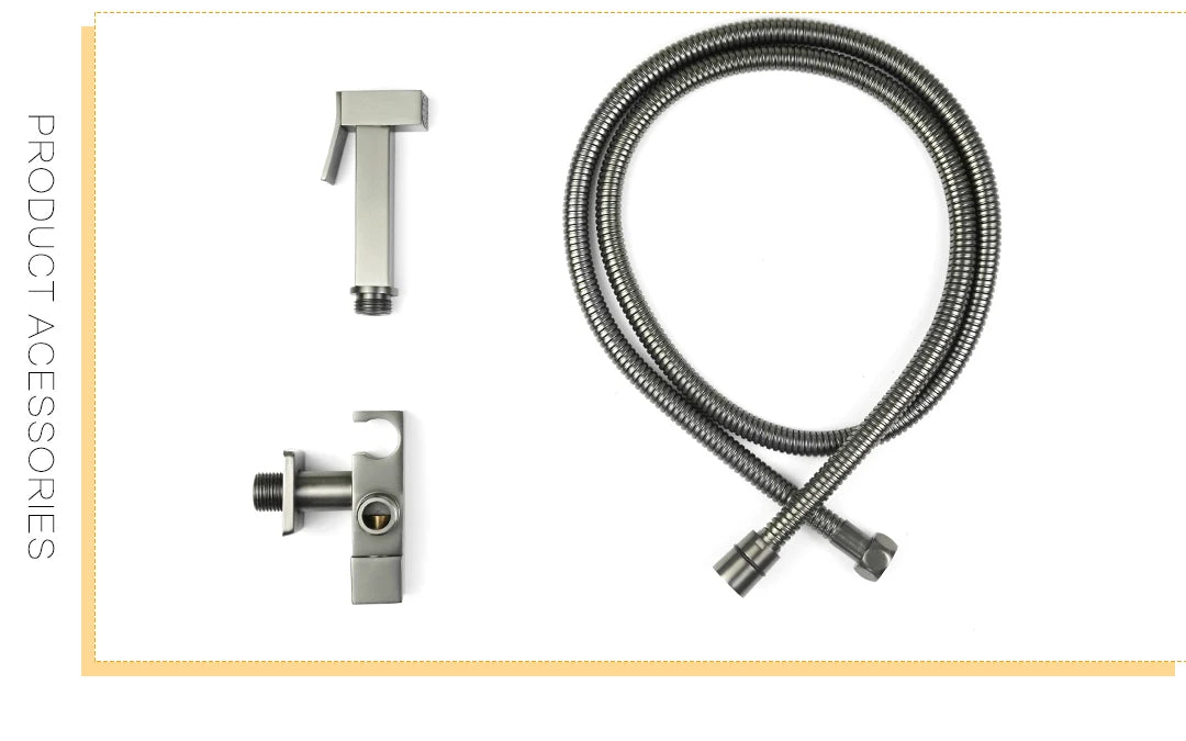 Brushed Rose Gold Brass Handheld Bidet High Voltage