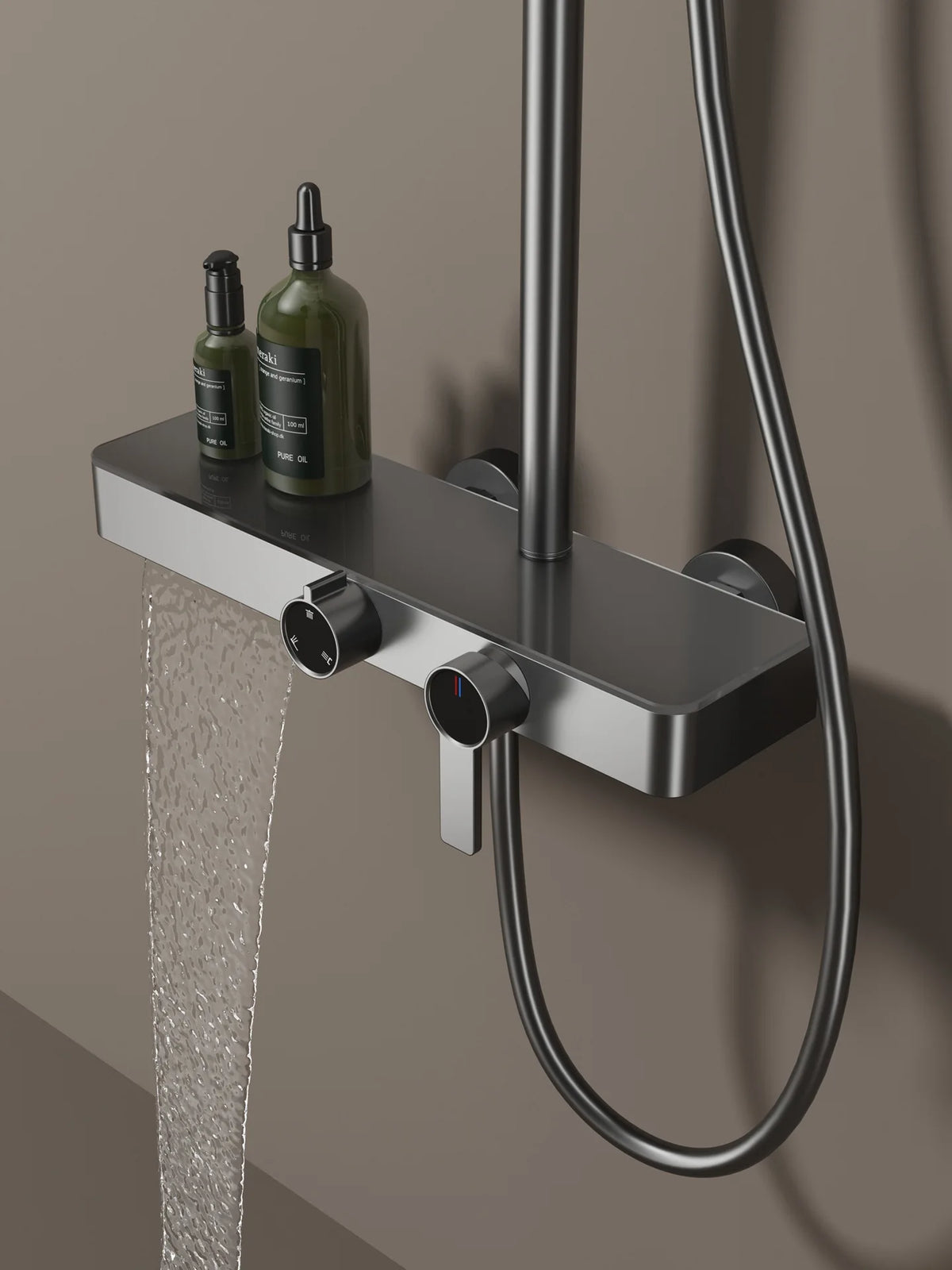 Orange Piano Bathroom Shower Waterfall Bathroom Mixer Faucets