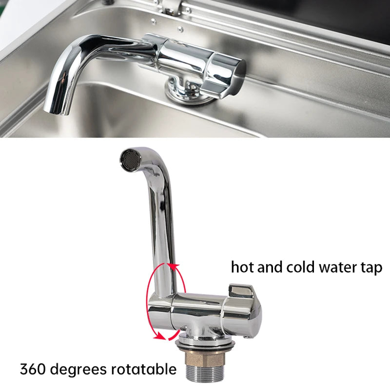 Rv Sink One Burner Gas Stove /Cold Faucet