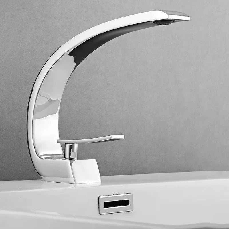 Basin Faucet Modern Bathroom Mixer Tap Black Gold
