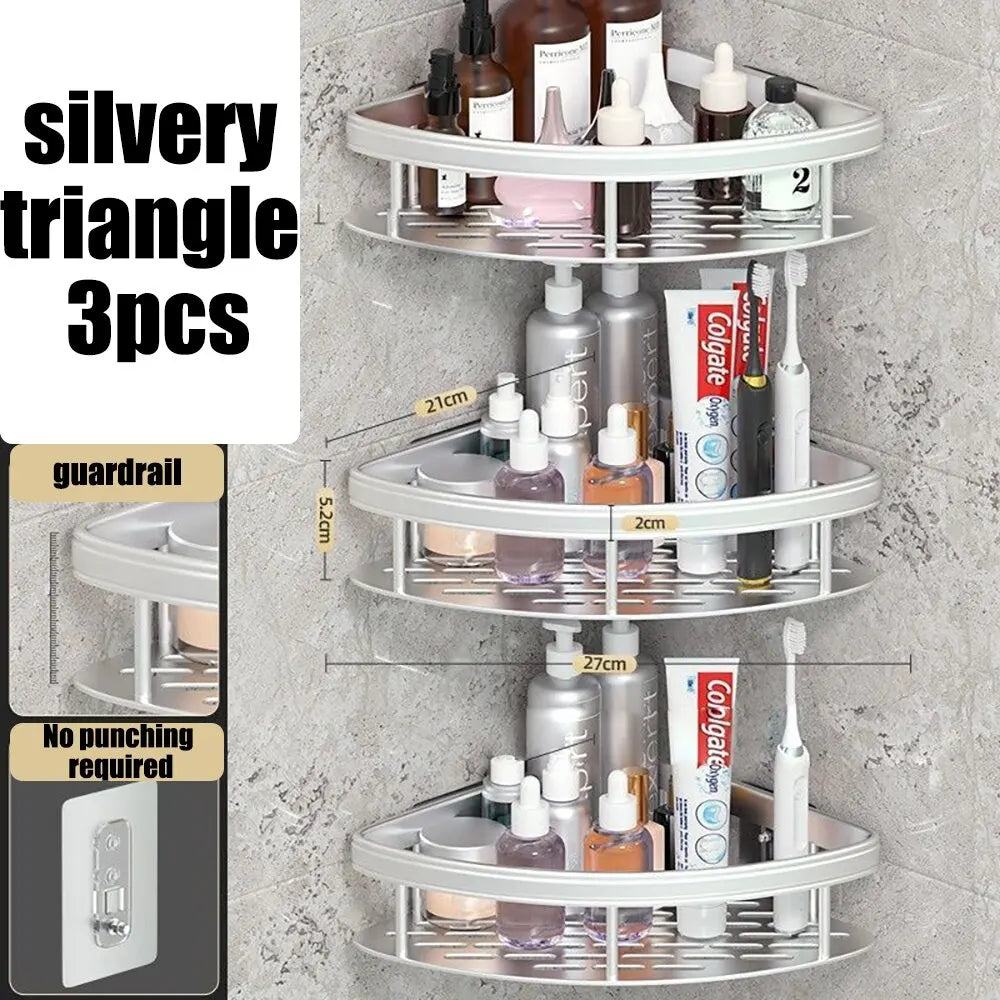 Wall Mounted Rectangular Rack Wall Mounted Shower Shampoo