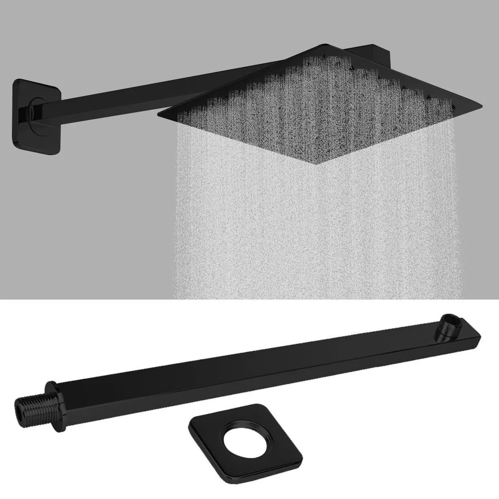 30/40cm Wall-Mounted Stainless Steel Extension Shower Arm