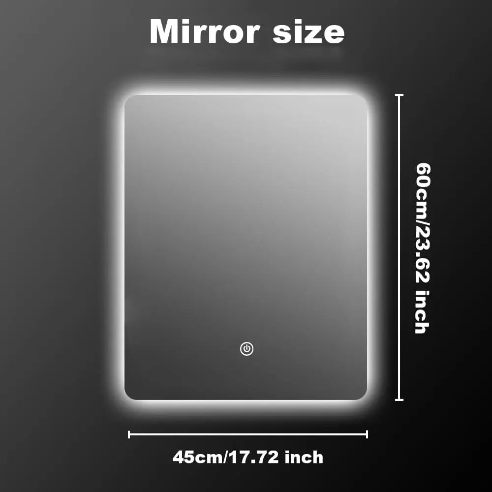 45x60cm Bathroom Wall Mirror Bathroom Mirror Lighting Mirror
