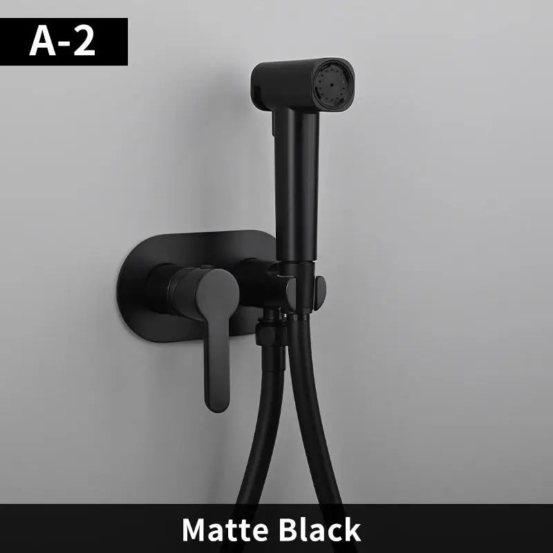 Brass Wall Mount Toilet Bidet Sprayer Faucet Cold