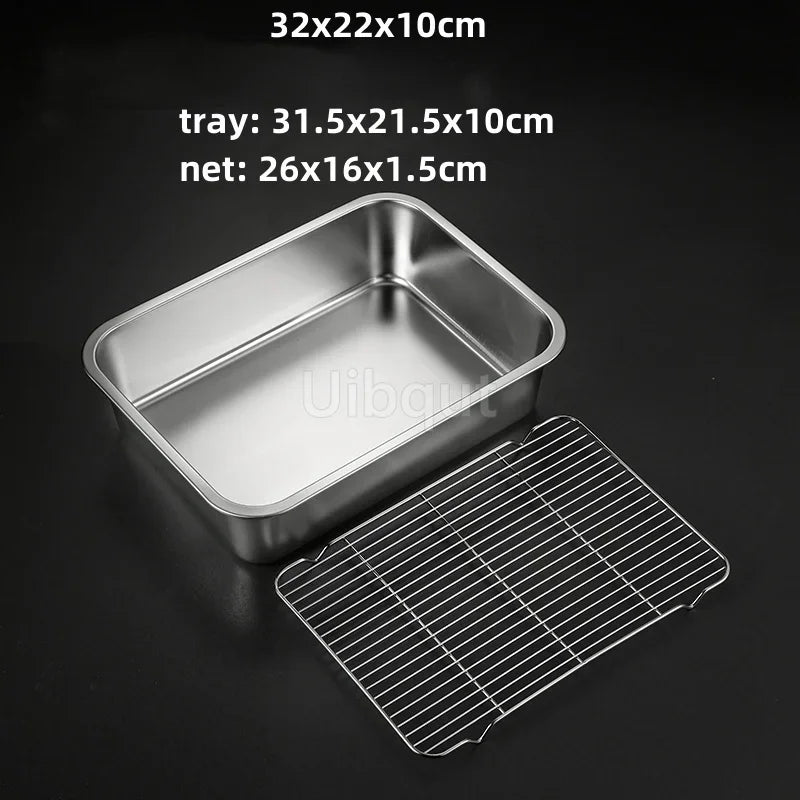 Deep Square Plate Basin Rack Pallet Stainless Steel