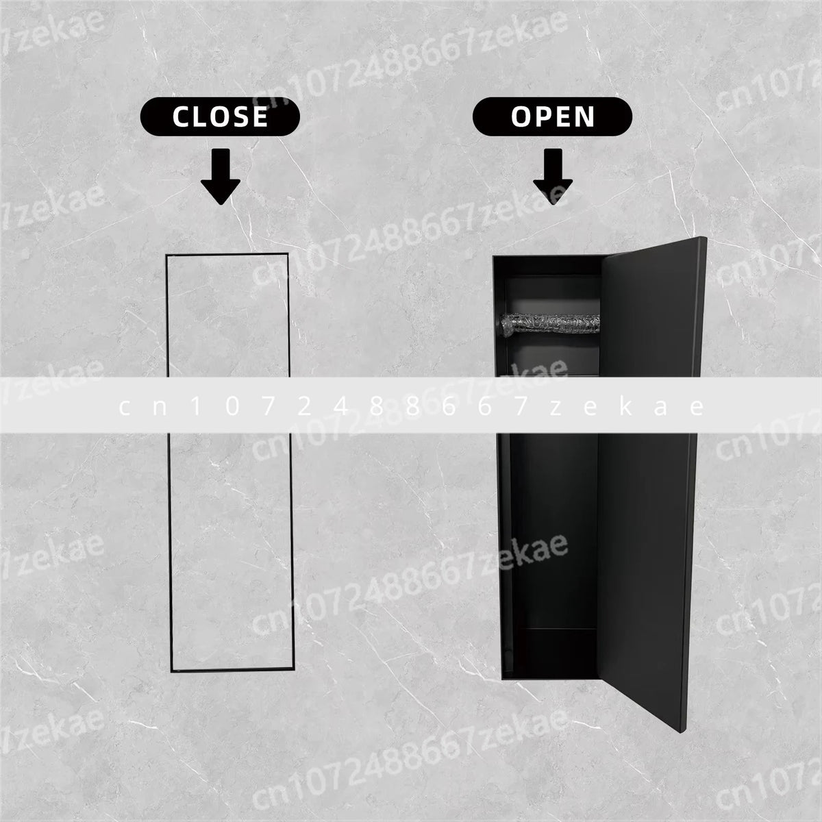 304 Stainless Steel Embedded Bathroom Niche Hidden Toilet