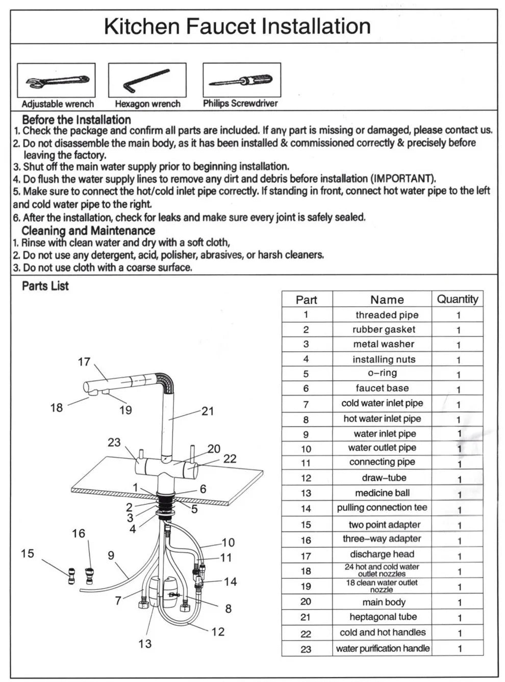 Pull Out Filter Sink Faucets Pull Down Cold