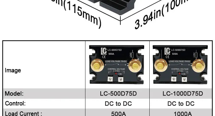 Lctc Dc Control Dc Solid State Relay 500a
