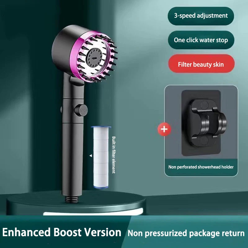 High Pressurized Filter Shower Head 3-Mode Adjustable Spray