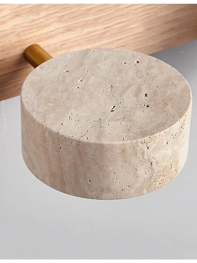Rotatable Led Vanity Mirror Light Wabi Sabi Travertine