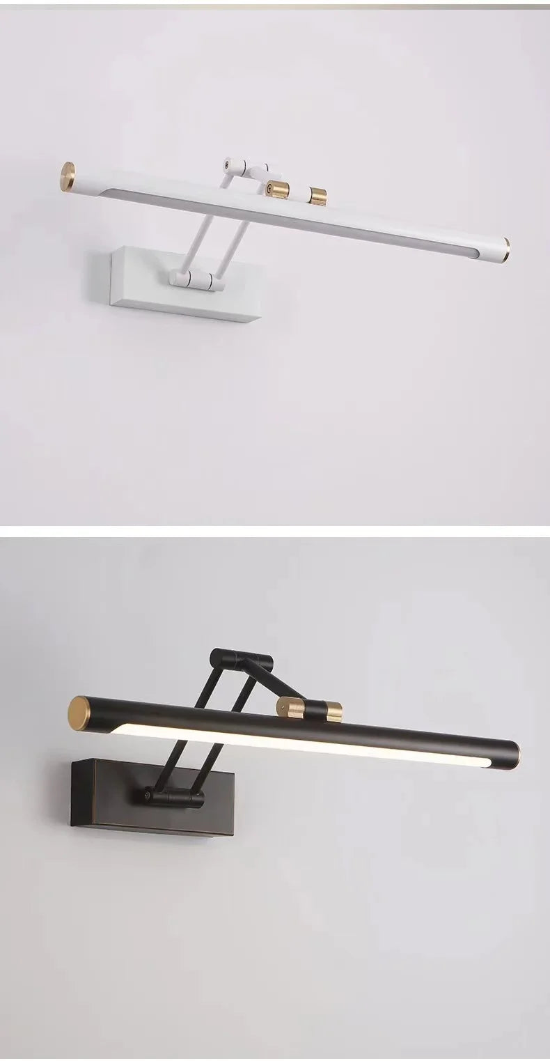 Mirror Front Light Bathroom Mirrors Cabinet Foldable Telescopic