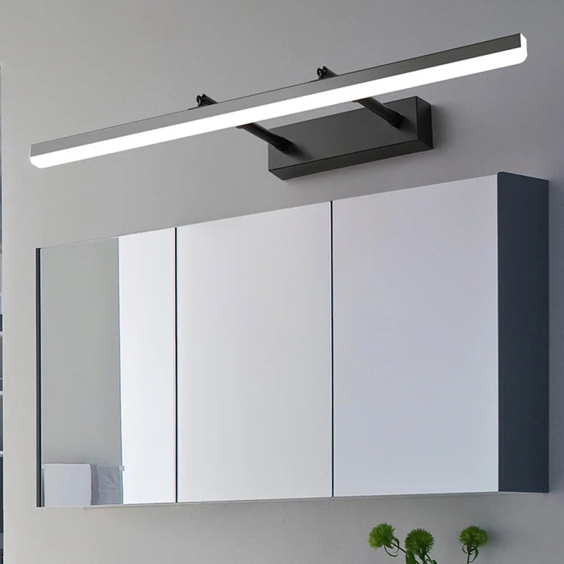 Led Simple Modern Waterproof Anti-Fog Retractable Mirror
