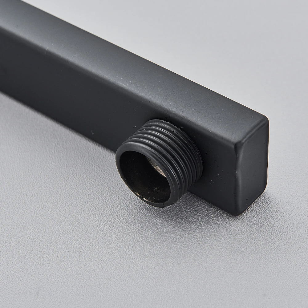 Black Brass Shower Faucet Sets Rainfall Bathtub Tap