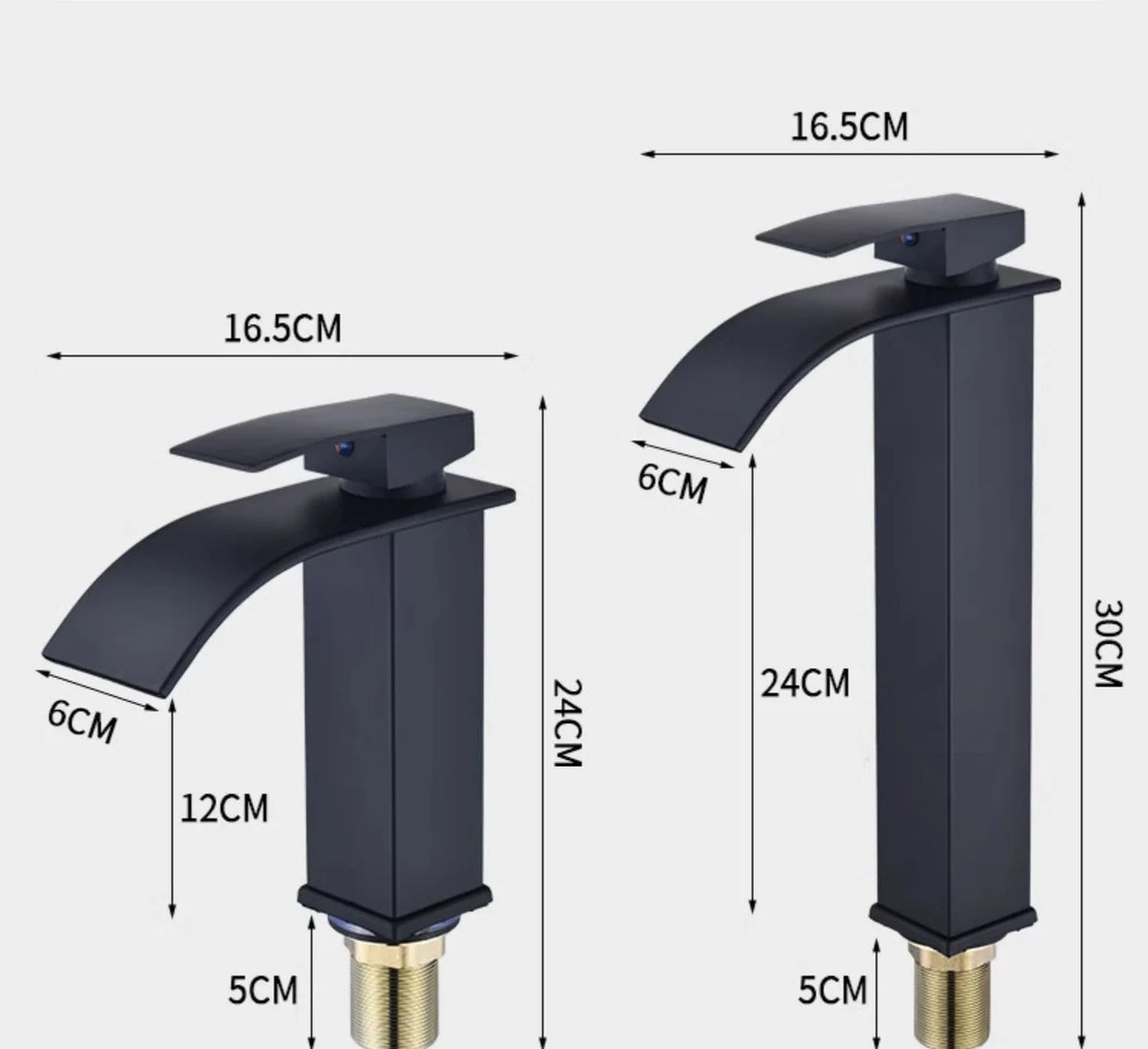 Splash-Proof Dual Control Countertop Waterfall Faucet Bathroom