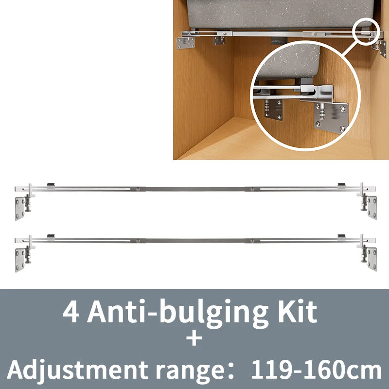 2pcs Undermount Sink Supports Brackets Adjustable Stainless Steel