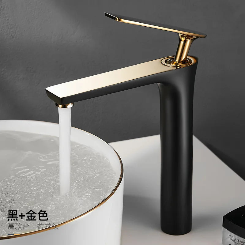 All Copper Black Gold Basin Faucet Sink Faucet