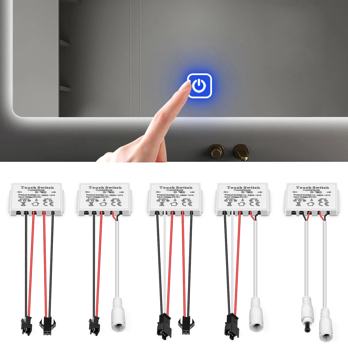 12v 5a Makeup Mirror Led Light Switch Capacitive