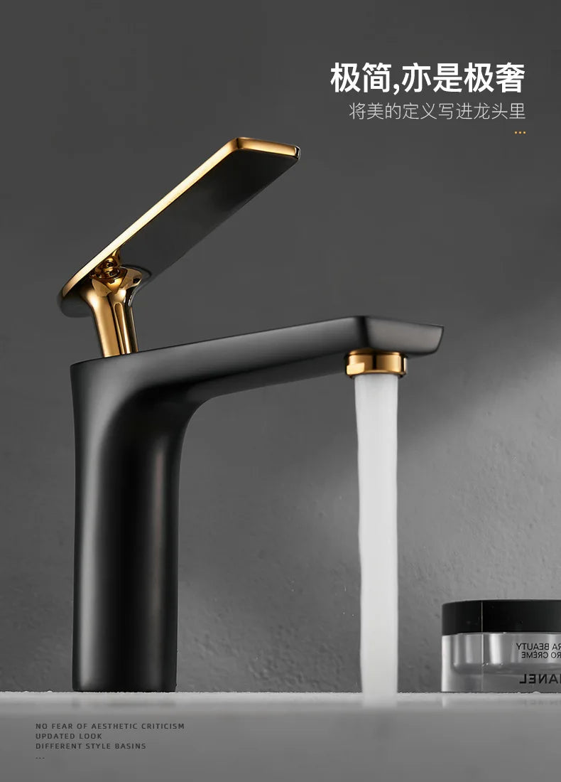 All Copper Black Gold Basin Faucet Sink Faucet