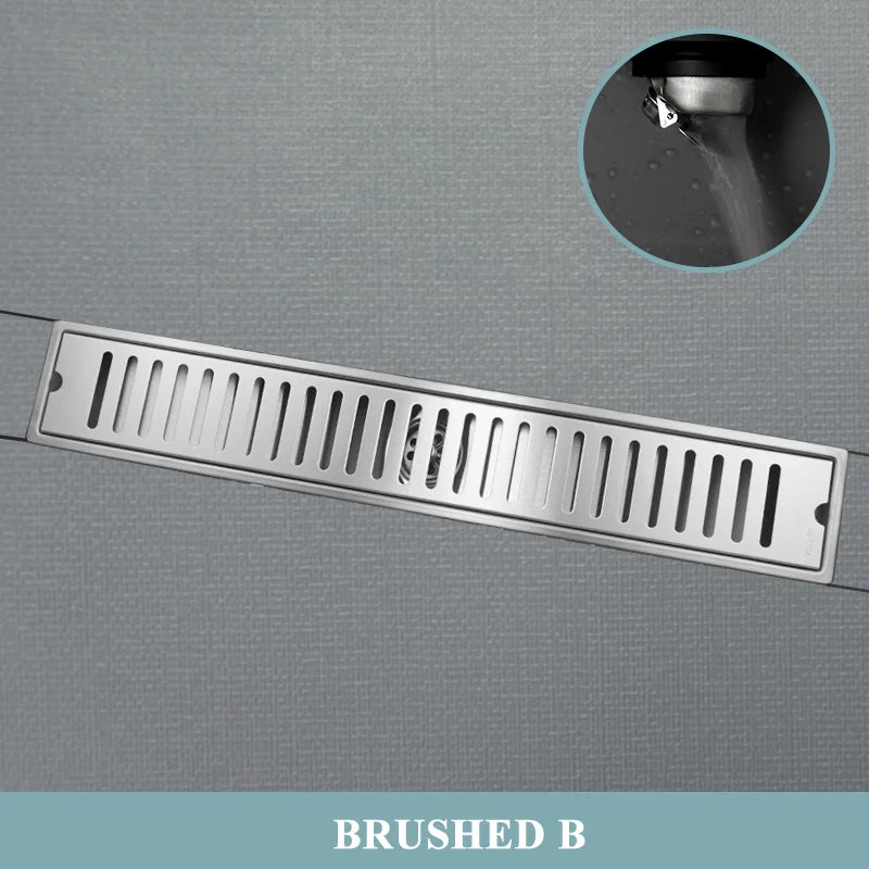 304 Stainless Steel Bathroom Drain Brushed Rose Gold