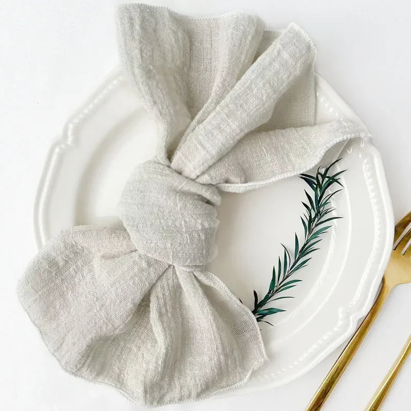 50pcs Handmade Gauze Napkins 30x30cm Cotton Cloth Napkins
